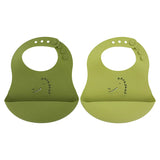 Set due Bavaglie in Silicone con Tasca - Dino