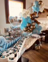 Allestimento Battesimo con Cerchio piccolo e Orsetto