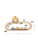 Set Trenino in Legno con Binari e Stazione
