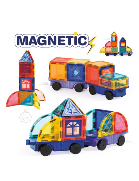 Gioco Magnetico Box Veicoli 63 pz