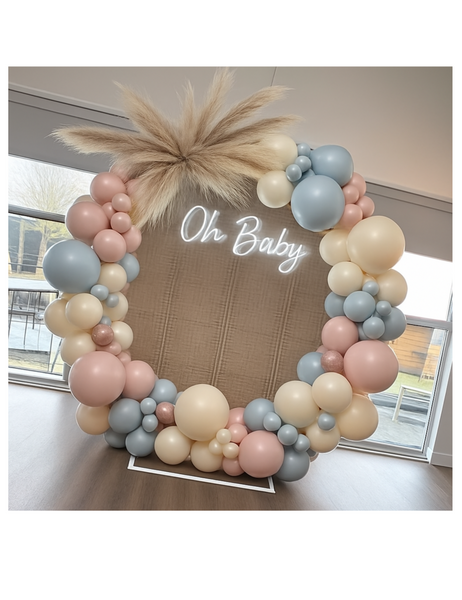 Allestimento Baby Shower Cerchio e Scritta Led