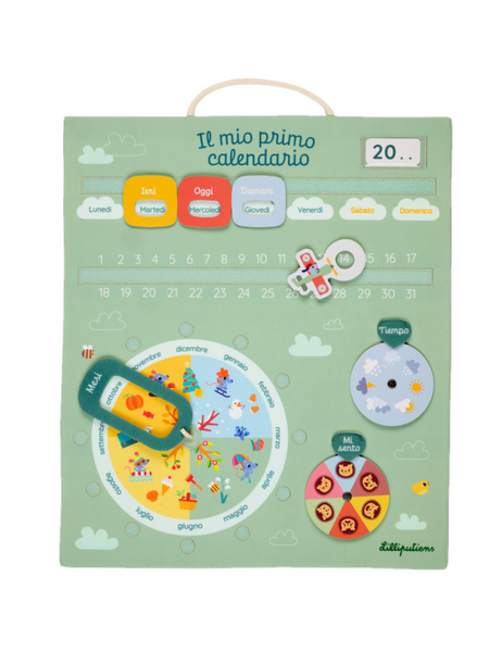 Calendario in tessuto per bambini “Il mio primo calendario” - Italiano
