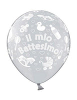 Pallone lattice 12" - 30 cm BATTESIMO trasparente