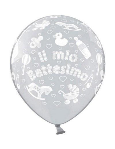 Pallone lattice 12" - 30 cm BATTESIMO trasparente