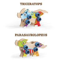 Wood Dino Set per costruire con viti e bulloni