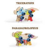 Wood Dino Set per costruire con viti e bulloni