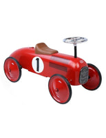 Macchinina in Latta Cavalcabile - Rossa (PERSONALIZZABILE)